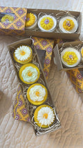 Nargis Glow | Jumbo Floral Tealights, Pack of 4