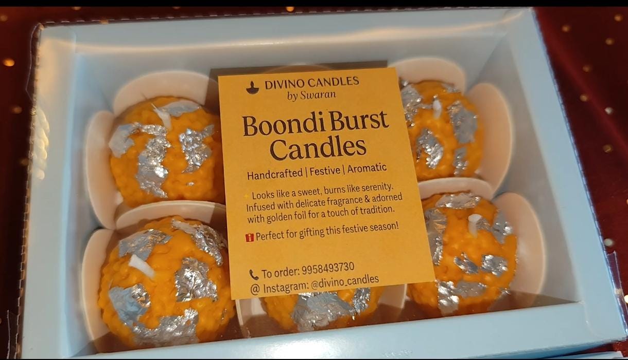 Boondi Burst – Handcrafted Soy Wax Candle 🕯✨