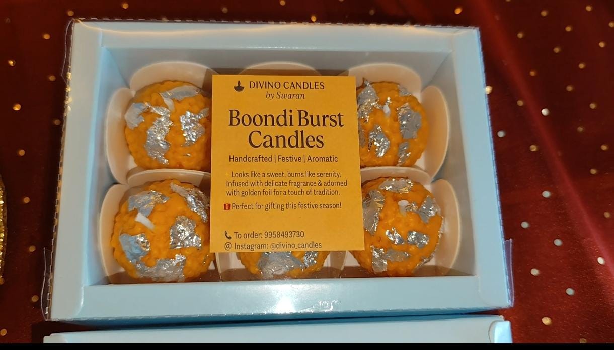 Boondi Burst – Handcrafted Soy Wax Candle 🕯✨