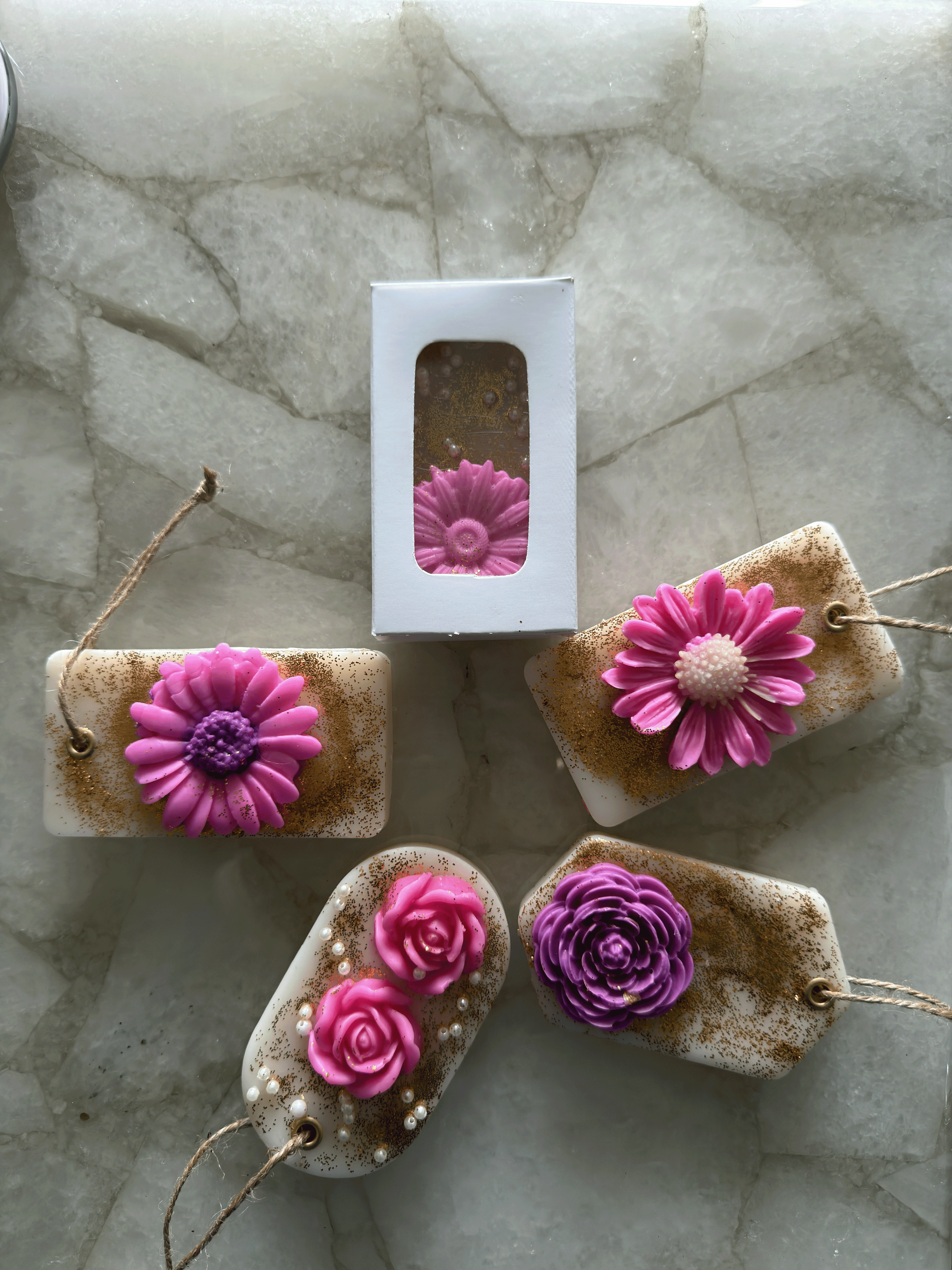 Closet in Bloom | Flameless Floral Wax Sachets, Pack of 3