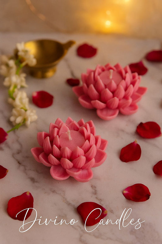 Pink Lotus Candle Image