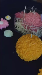 Rose Ball Candle – A Blooming Sphere of Elegance