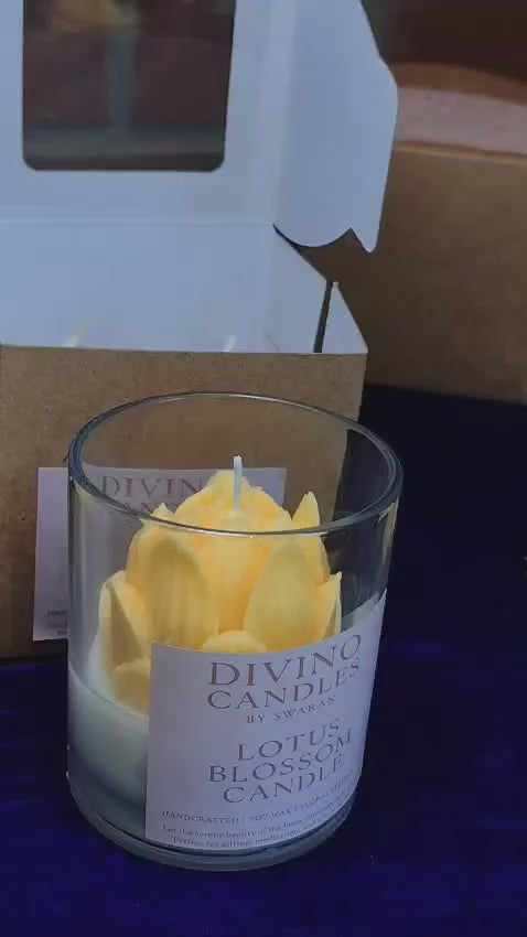 Lotus Blossom Candle – Handcrafted Luxury in Glass