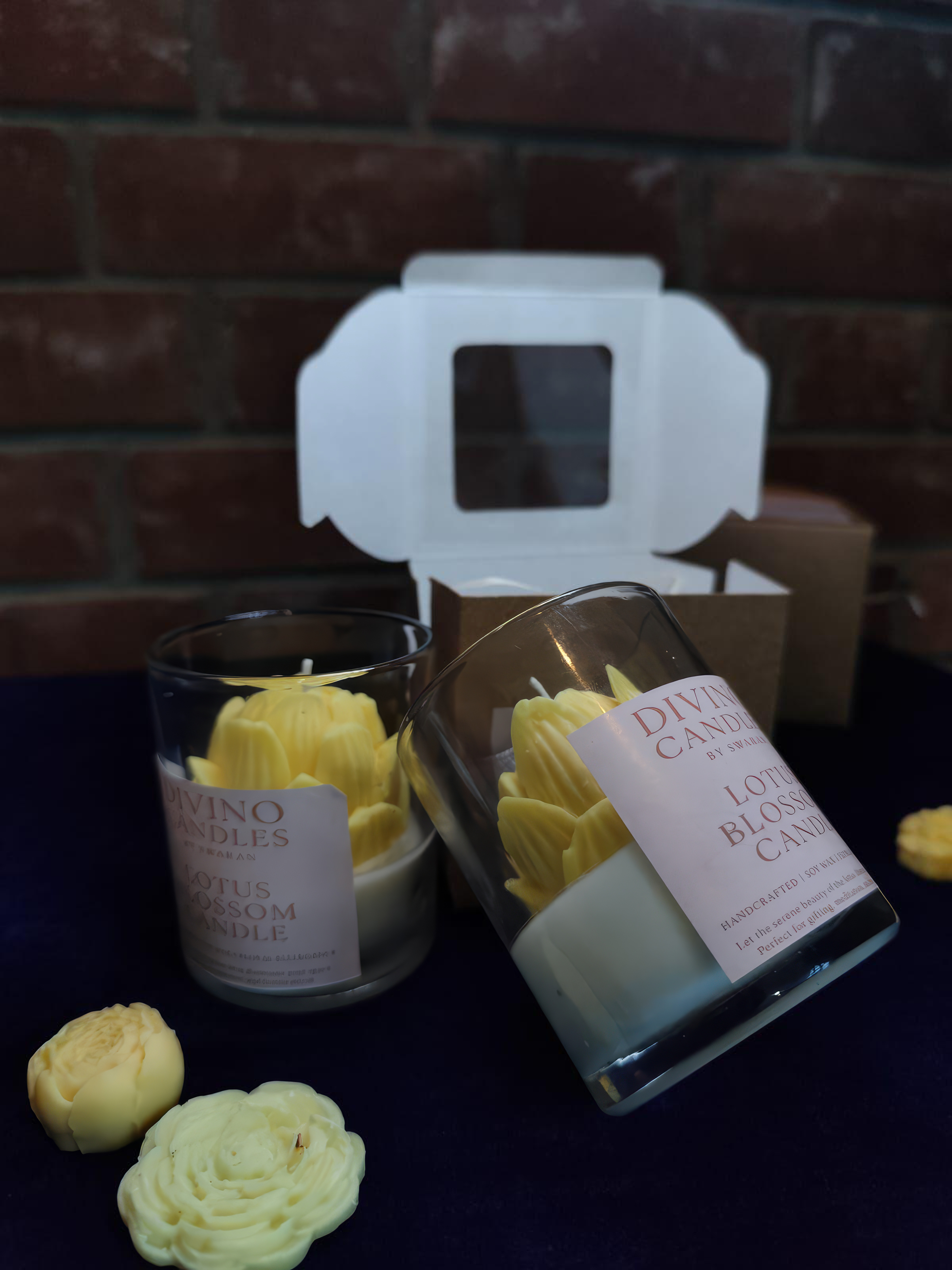 Lotus Blossom Candle – Handcrafted Luxury in Glass